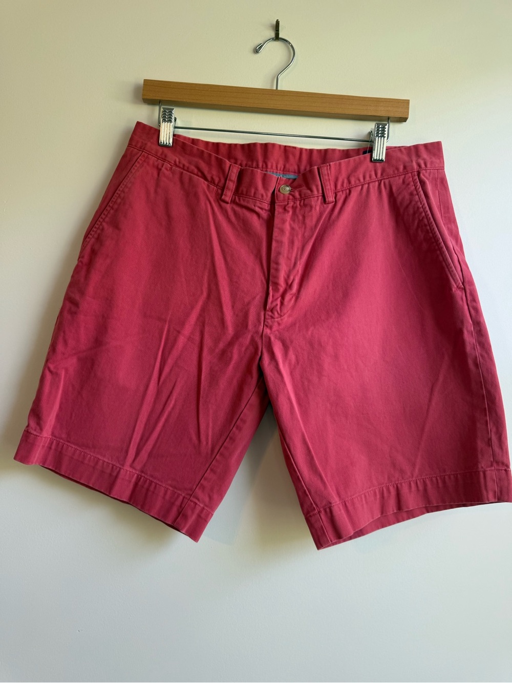 Polo by Ralph Lauren Men's Pink Flat Front Chino Shorts
